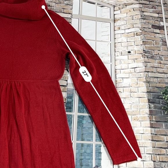 NWT Women’s Fall Creek Red Long Sleeve Turtleneck Dress (XL) GB10 - Picture 8 of 10